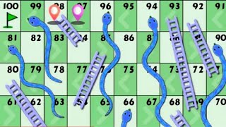 Snake and ladder game in 2 players || Ludo King snake and ladder gameplay