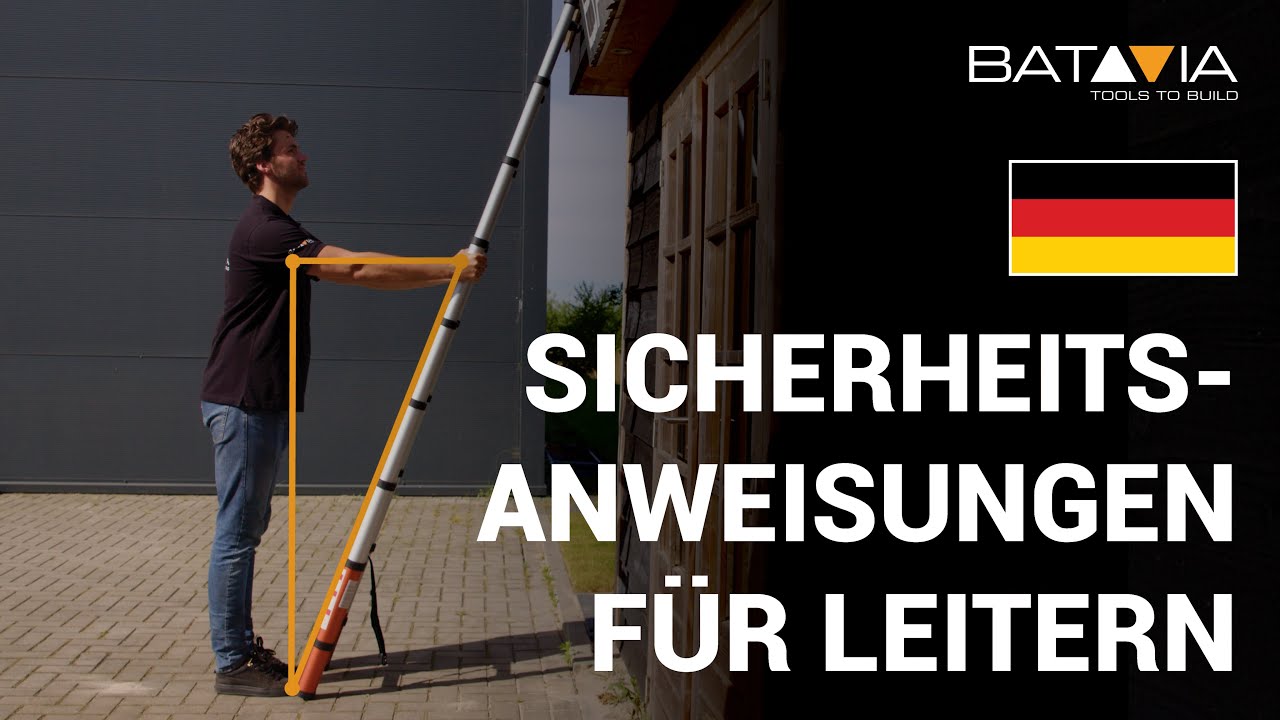 Sicherheitsanweisungen für Teleskopleitern (Batavia)