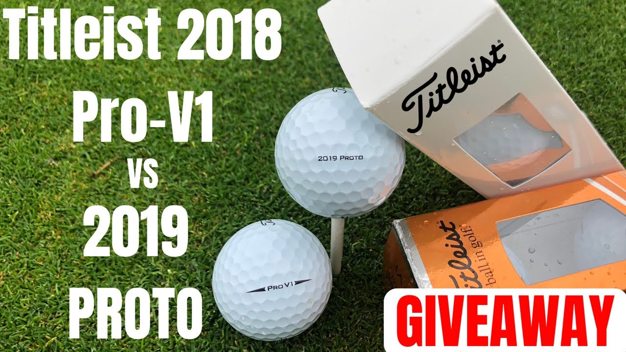 Titleist 19 Prototype Ball Vs 18 Titleist Pro V1 Huge Golf Giveaway Youtube