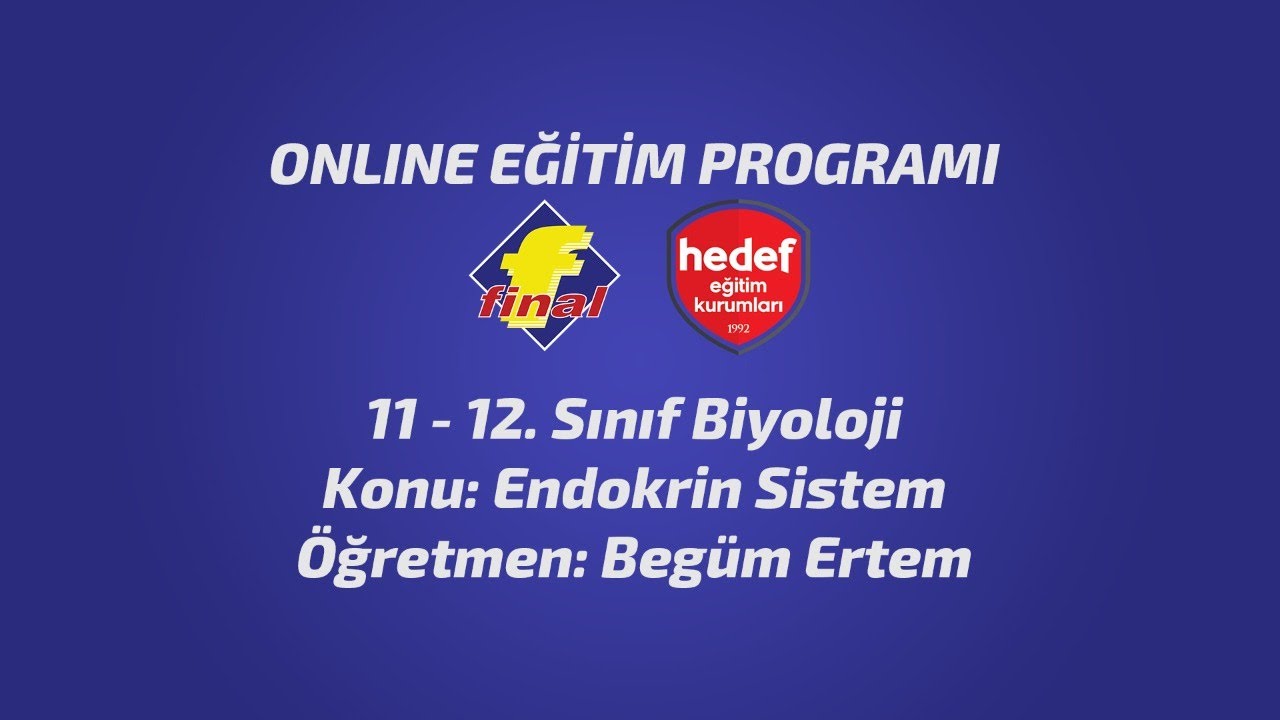 11 - 12. Sınıf Biyoloji Konu: Endokrin Sistem