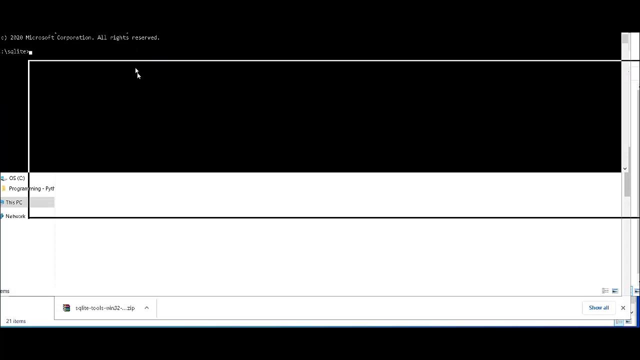 Setup sqlite youtube