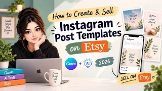 How to Create & Sell Instagram Post Templates on Etsy | Canva + AI 2026 Update