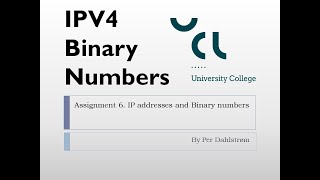 Ass6 Part1 Binary and IP addresses