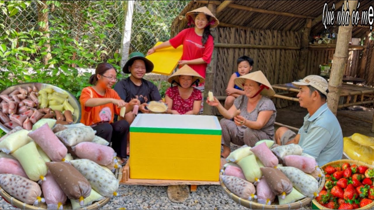 Sinh Tố Lắc Đậu Xanh Sầu Riêng, Dâu Tây Đậu Đỏ | Món Ăn Vặt Tuổi Thơ ...