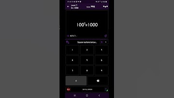 Math Tricks - Training mode - Square numbers between 100 and 109 - level 007 (Number Keyboard)
