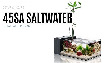 UNS 45SA Dual All-In-One Shallow Saltwater Aquarium Setup