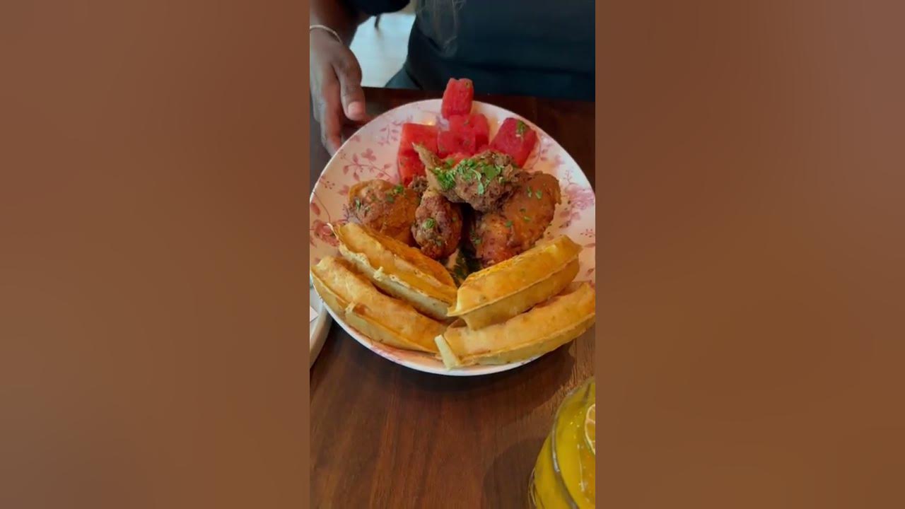 Chicken and Waffles Yardbird Dallas, TX - YouTube