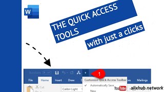 Quick access tool bar : adding and removing tools like a pro