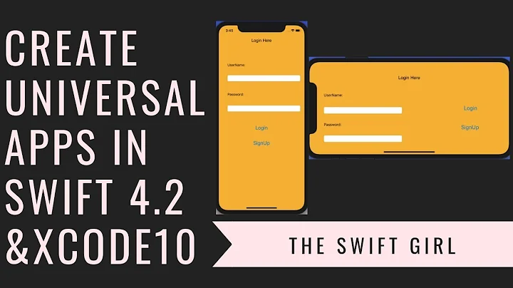 Create  Universal Apps in IOS 12 | Xcode 10 | Swift 4.2