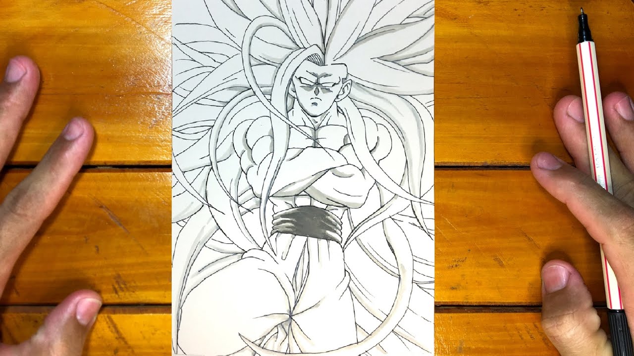 Desenhando o Super Saiyajin infinito #desenho #goku #anime #dbz #drago