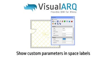 Show custom parameters in space labels. VisualARQ tips and tricks.
