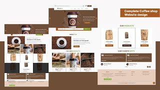Coffee Shop website | Demo video | Coffee shop landing page design html css js