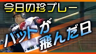 【今日の珍プレー】バットが飛んだ日