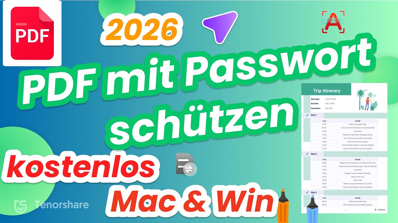 PDF mit Passwort schützen kostenlos  ohne Adobe und Berechtigungen festlegen