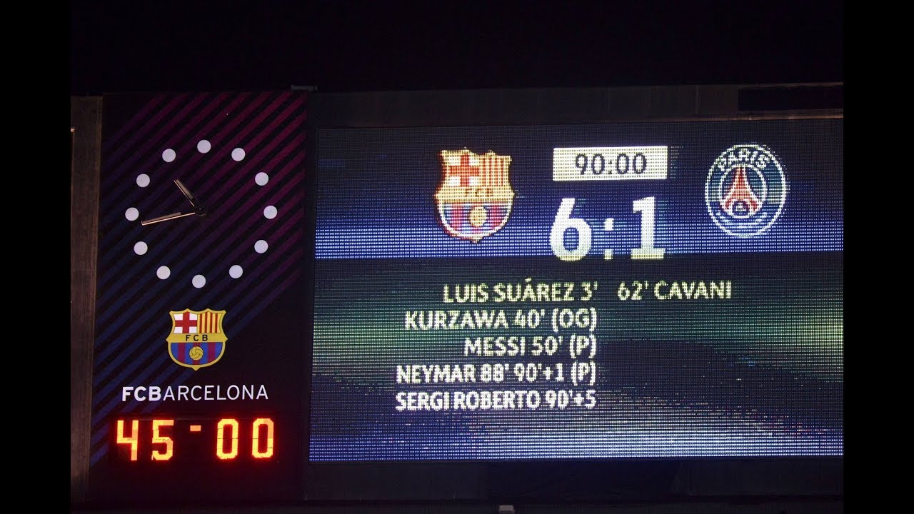 Barcelona Vs Psg 6 1 Goals Highlights 08 03 17 1080p Hd Uefa Champions League Youtube