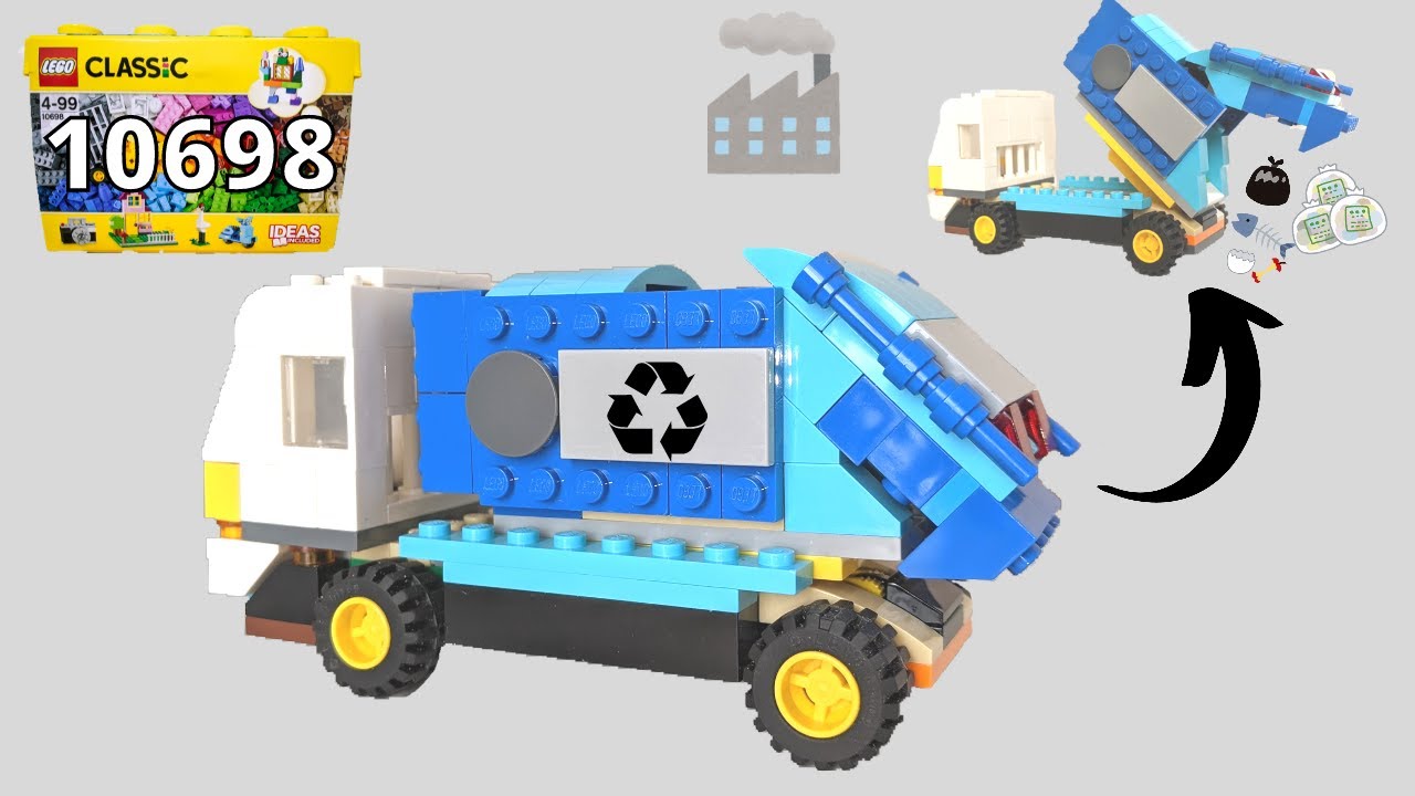 Lego Garbage Truck ゴミ収集車 パッカー車 の作り方 レゴクラシック レシピ Youtube
