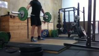 50kg hang snatch high pull "flat footed" 1 of 2