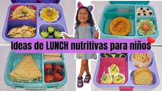 Ideas de LUNCH nutritivas para niños, loncheras para la escuela, BENTO BOX LUNCH, lunch box school