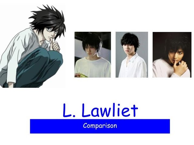 L Comparison Anime Japanese Live Action Musical Death Note Youtube