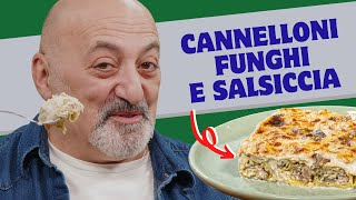 Cannelloni funghi e salsiccia