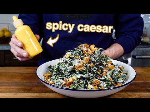 This Spicy Kale Caesar is My NEW Salad Obsession