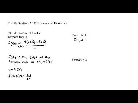 Derivative Overview and Examples 233
