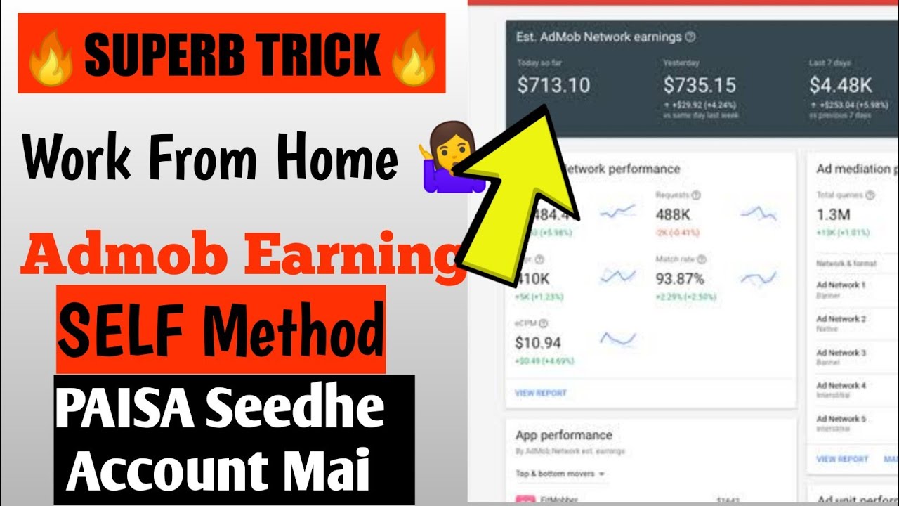 Self Click Earning $100 From Admob #2 | Smart Earning Trick