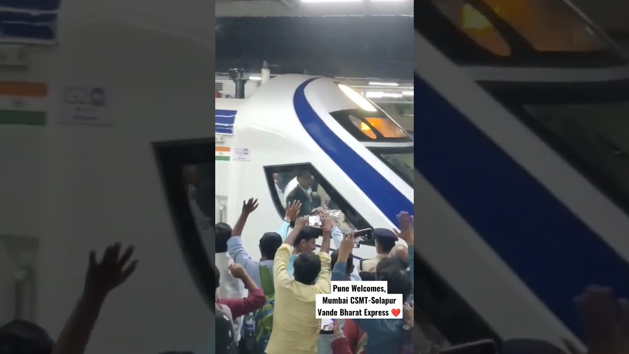 Pune Welcomes Mumbai CSMT-Solapur Vande Bharat Express
