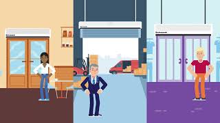 Watch the product video for How does a Schwank Commercial Air Curtain Work?