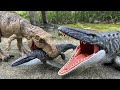 Super Colossal MOSASAURUS vs. T-REX Mattel 🦖 Jurassic World Rebirth | Dinosaur Toys Review