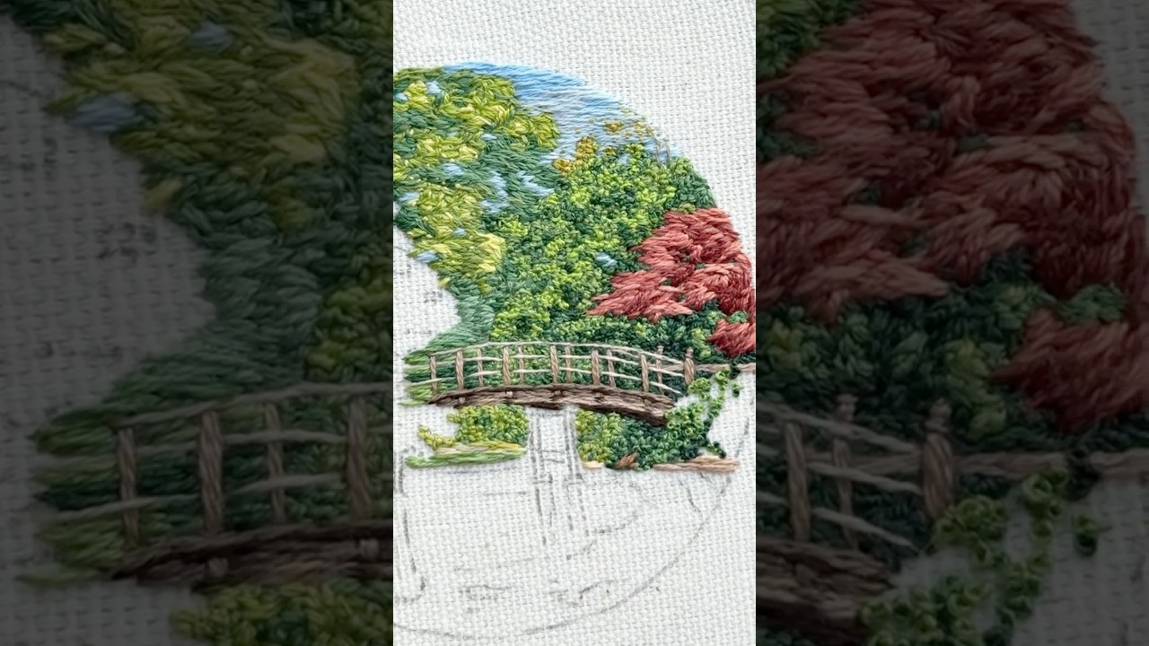 Progress of Drum Bridge Thread Painting // Part 4