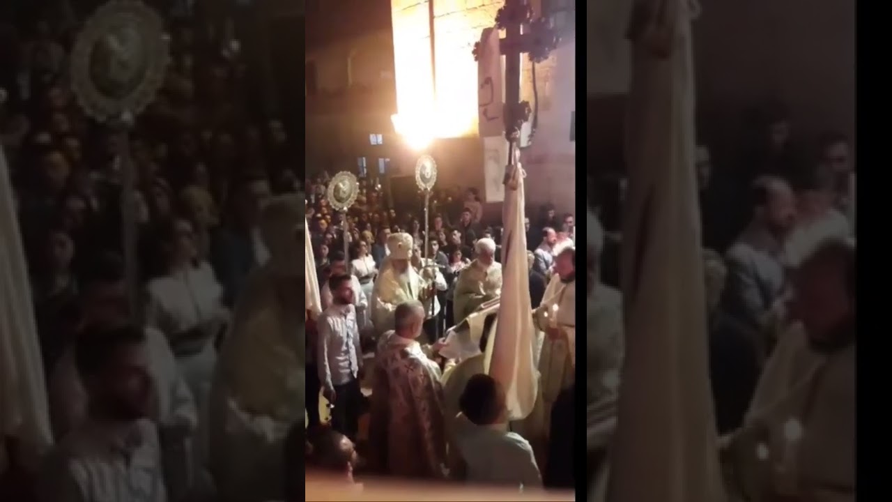 صلاة الهجمة وإعلان قيامة الرب يسوع من القبر  دير القديس جاورجيوس في كفربهم صباح الأحد 24-4-2022