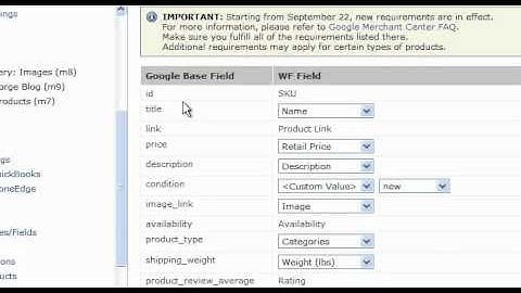 Enable Google Base Export - Websiteforge Ecommerce Website