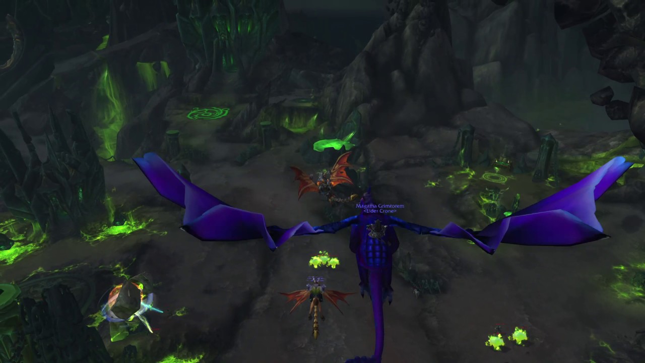 World of Warcraft Magatha is new to flying.