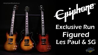 Ephiphone Exclusive Run Figured Les Paul and SG - American Musical Supply