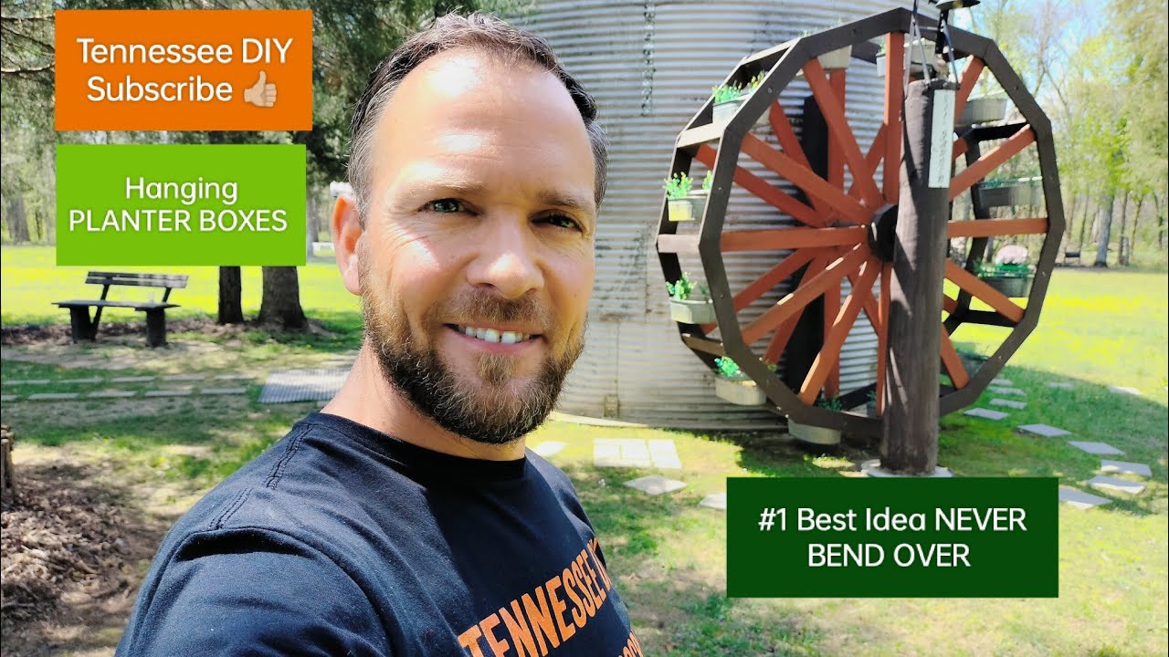 NEW Grain BIN Silo Tiny HOUSE Build DIY 🛖 Rotating PLANTER BOXES💡Old TIRE Tree Stump Flower Planter 
