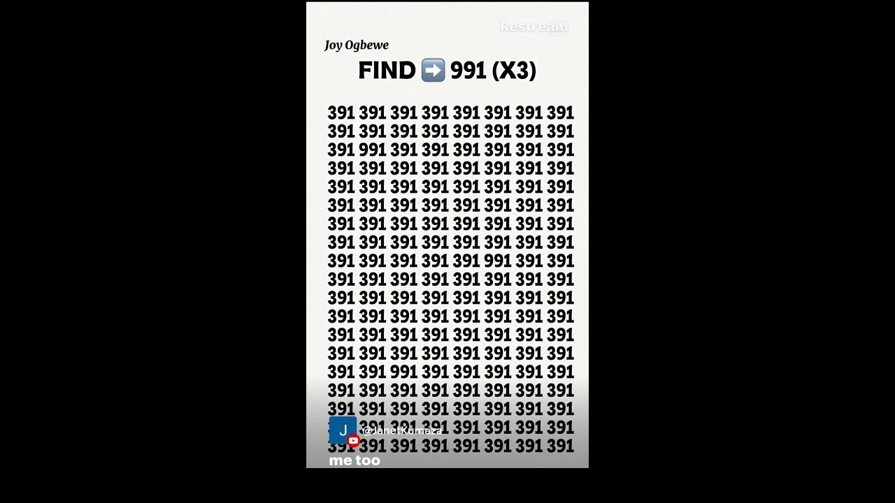 Eye focus test ... Solve this if you can