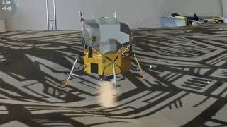 Hololens Lunar Lander.  Fun with physics and particle effects
