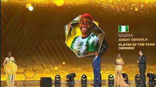 Super Falcons Asisat Oshoala wins CAF Women's player of the year