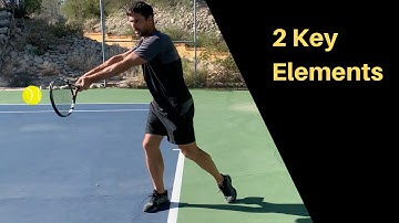 Two handed backhand contact point