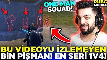 BU VİDEOYU İZLEMEYEN BİN PİŞMAN EN SERİ 1 VS 4 - ONE MAN SQUAD PUBG Mobile