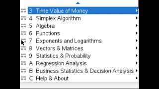 Tinspire CX: Quantitative Methods in Business