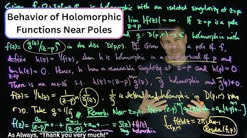 Holomorphic Functions in a Neighborhood of a Pole