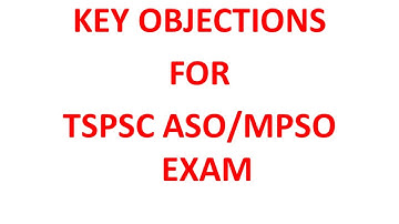 TSPSC ASO KEY OBJECTIONS