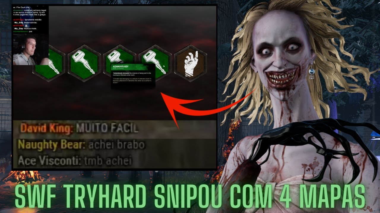 FUI SNIPADO POR SWF TRYHARD FORÇANDO MAPA COM 4 OFERENDAS E MANDARAM EASY... l Dead by Daylight