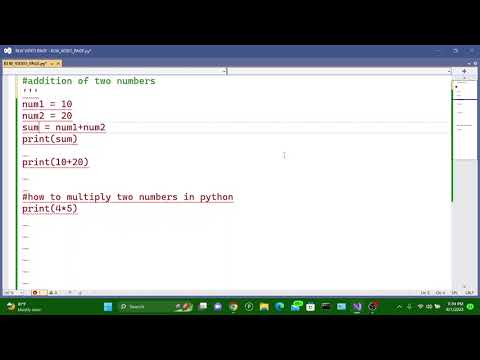 PYTHON PROGRAMME TO MULTIPLY TWO NUMBERS AND DISPLAY THE SUM