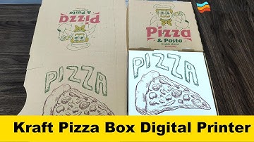 Kraft Pizza Box Printer : High speed single pass digital printer with automatic feeder! #box