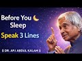 Speak This Every Night Before Sleep ✨ || APJ Abdul Kalam Quotes || Deep Motivation