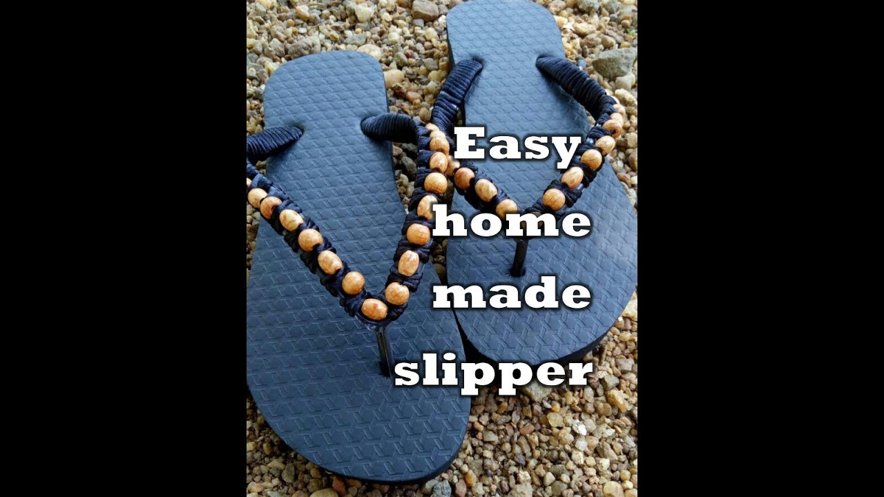 How to made beautiful slippers at home_easy way to make own design for ...