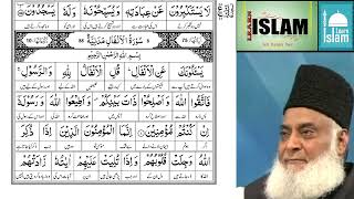 EP 01  - Tafseer Quran - Surah Al Anfal AYAT 01 to 10 - Dr israr Ahmed